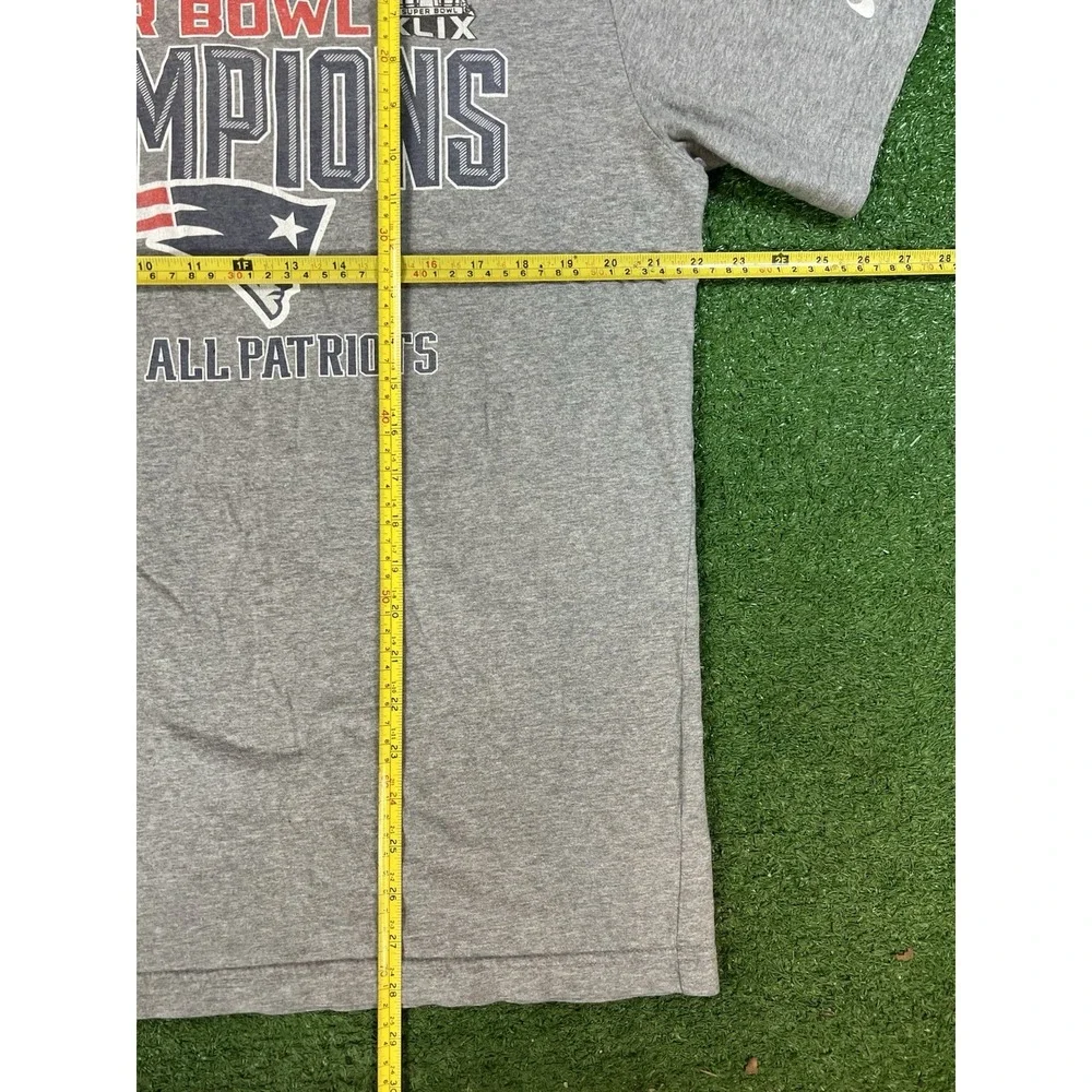 Nike New‎ England Patriots Super Bowl XLIX Champions Gray T-shirt Size XLarge